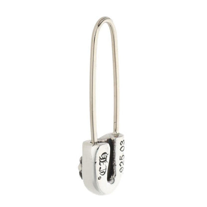 Chrome Hearts ER Safety Pin Dia Pin 1 Diamond Silver Earrings — view 2