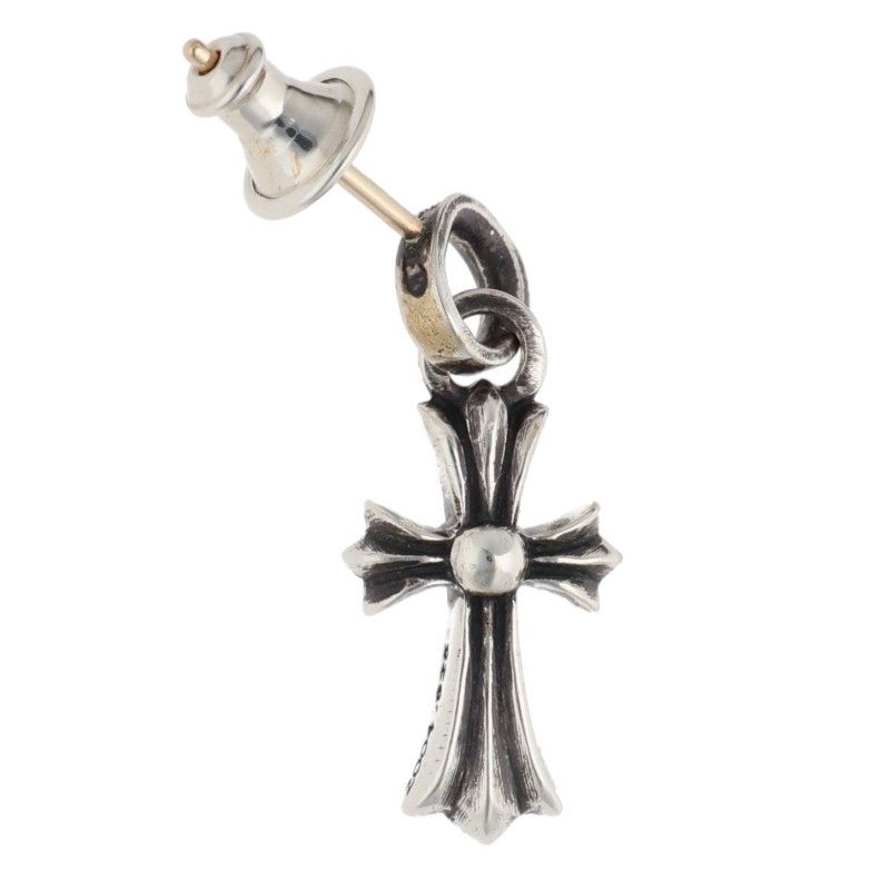 Chrome Hearts Bby Pprchn Baby Fat Drop Silver Earrings — view 2