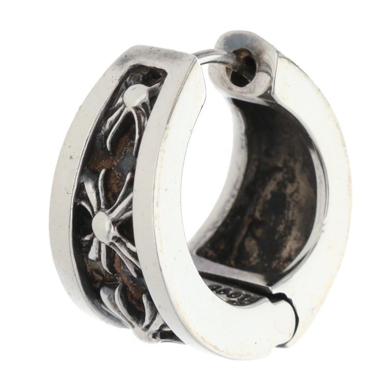 Chrome Hearts Narrow V-chx Chx Silver Earrings