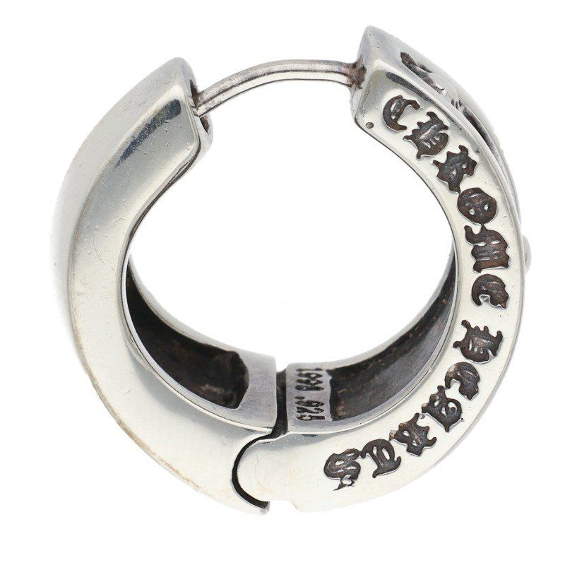 Chrome Hearts Narrow V-chx Chx Silver Earrings — view 3