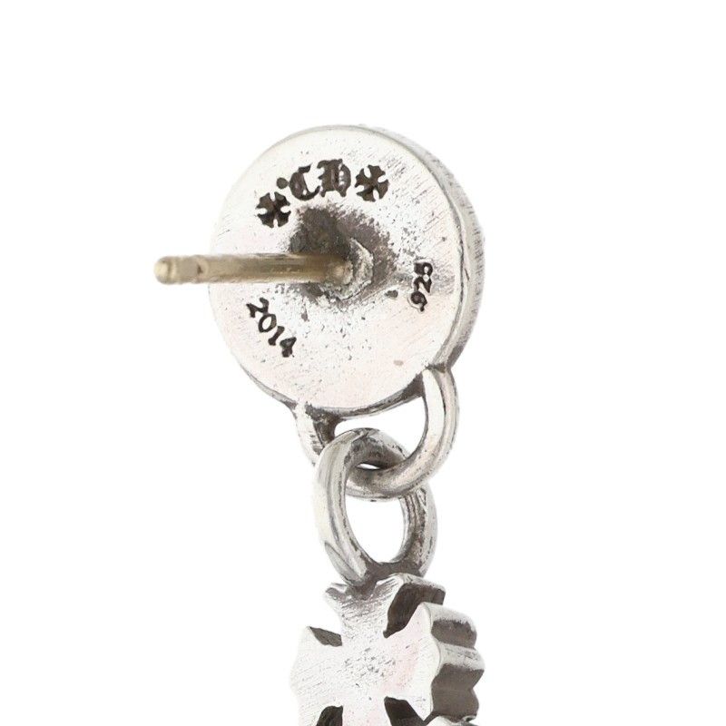 Chrome Hearts Drp Chn Mail Pls Chainmail Drop Silver Earrings — view 3