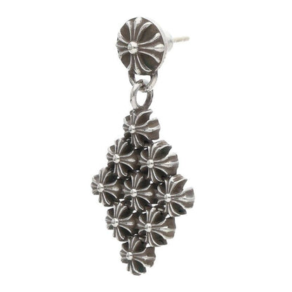 Chrome Hearts Drp Chn Mail Pls Chainmail Drop Silver Earrings