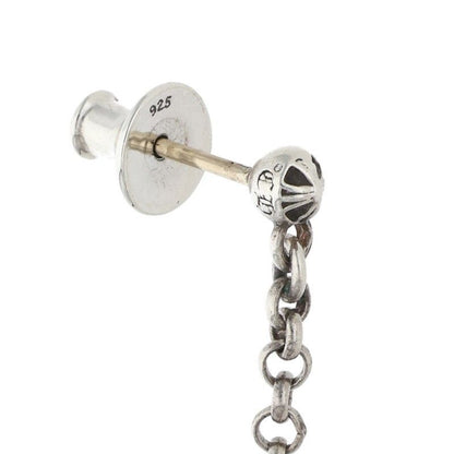 Chrome Hearts Chain Spike Drop Silver Earrings — view 4