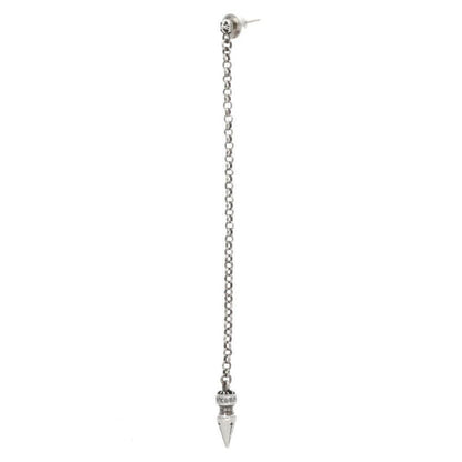 Chrome Hearts Chain Spike Drop Silver Earrings