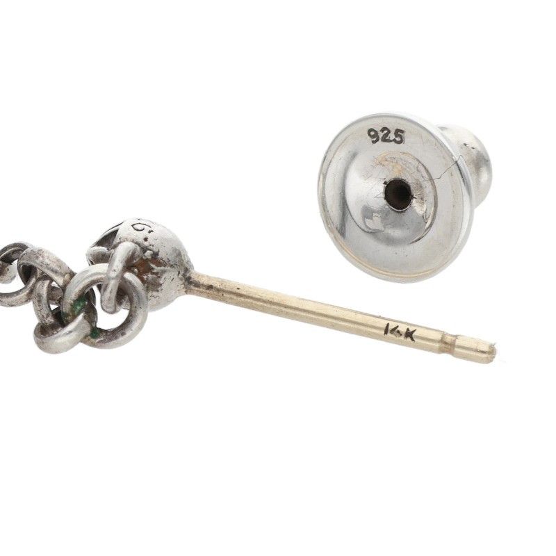 Chrome Hearts Chain Spike Drop Silver Earrings — view 5