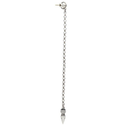 Chrome Hearts Chain Spike Drop Silver Earrings — view 2