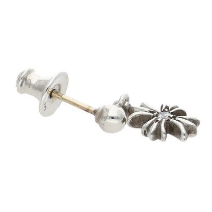 Chrome Hearts Tny CH Pls Dia Tiny Ech Plus Drop 1 Diamond Silver Earrings — view 3
