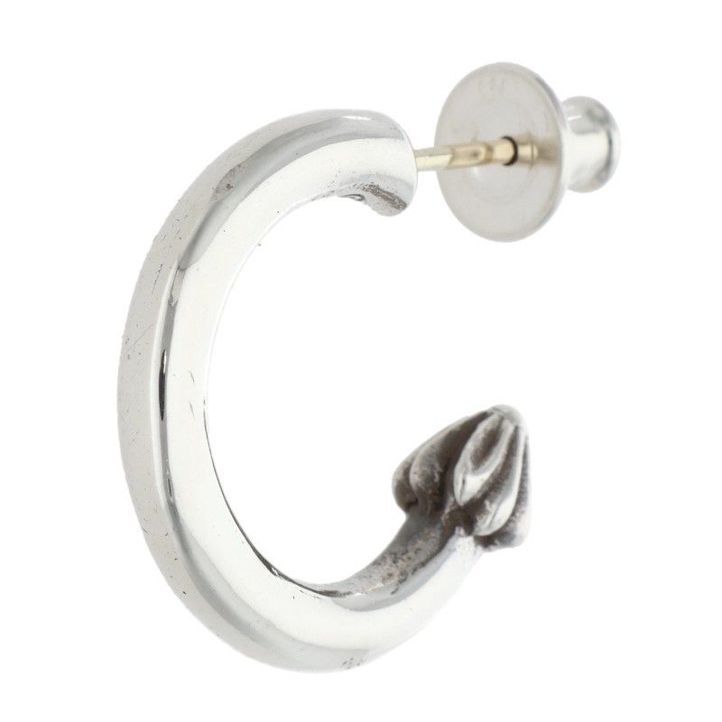 Chrome Hearts Hoop Plain Silver Earrings