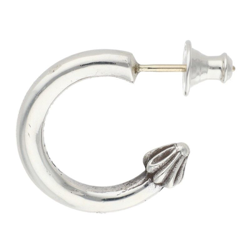 Chrome Hearts Hoop Plain Silver Earrings — view 5