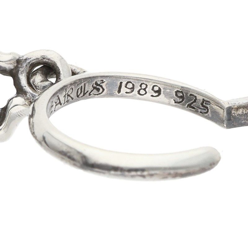 Chrome Hearts No5 Dagger 5 Daga Hoop Silver Earrings — view 4