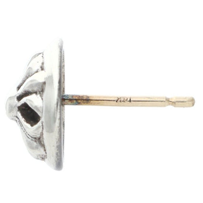 Chrome Hearts Stud Crsbll Cross Ball Silver Earrings — view 4