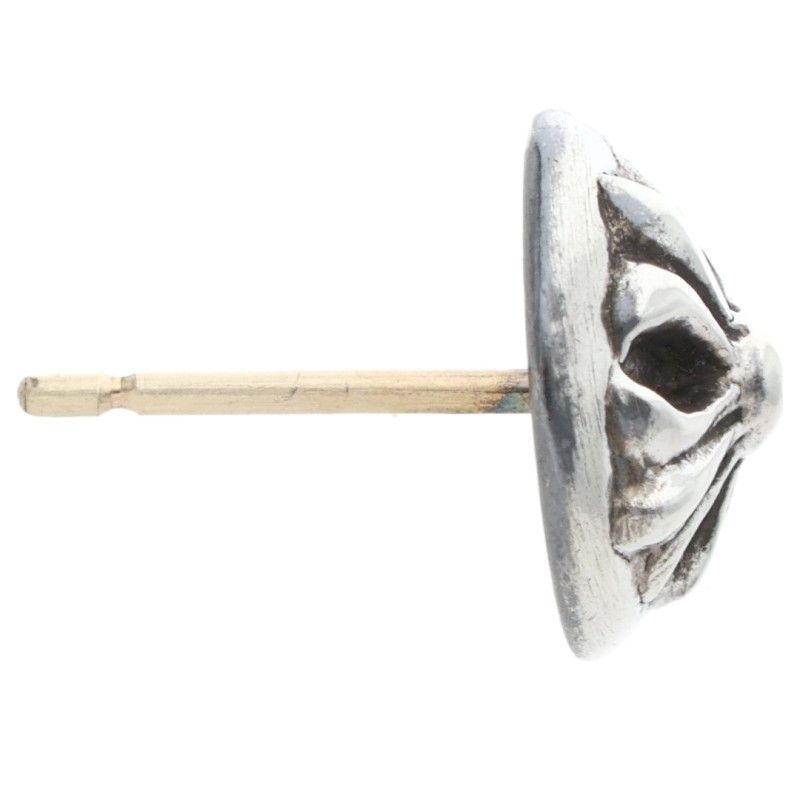 Chrome Hearts Stud Crsbll Cross Ball Silver Earrings — view 5