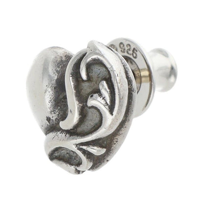 Chrome Hearts Stud Heart Silver Earrings