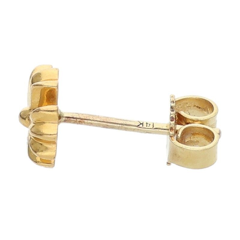 Chrome Hearts 22k CH Crss 2 Fat CH Cross Fat Stud Gold Earrings — view 4