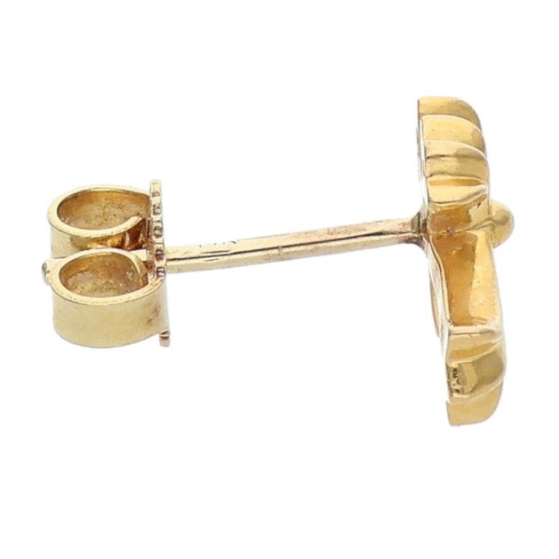 Chrome Hearts 22k CH Crss 2 Fat CH Cross Fat Stud Gold Earrings — view 5