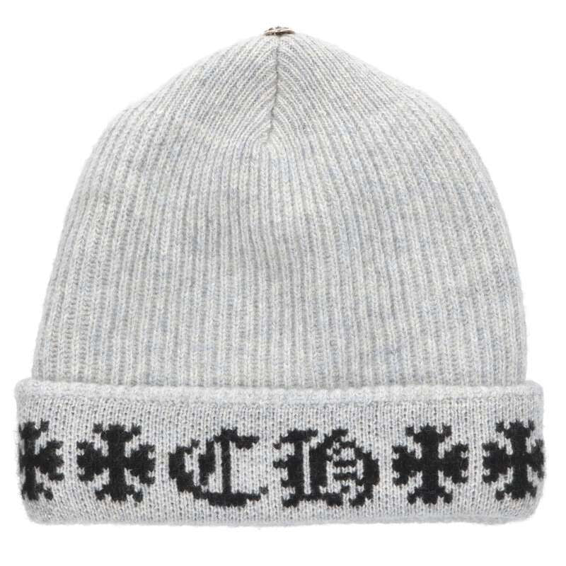 Chrome Hearts Big Daddy Cross Button CH Plus Embroidery Cashmere Knit Hat