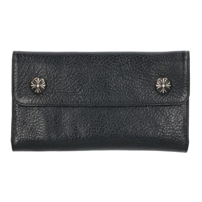 Chrome Hearts Wave Cross Ball Button Leather Wallet