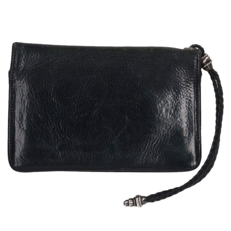 Chrome Hearts Strap Cross Ball Button Leather Wallet — view 2