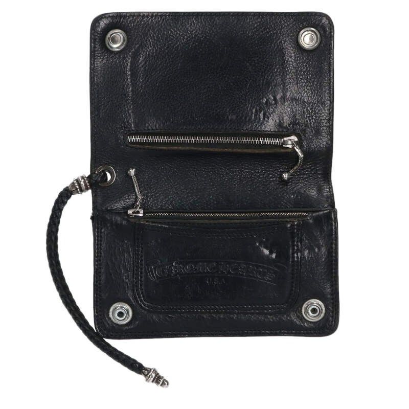 Chrome Hearts Strap Cross Ball Button Leather Wallet — view 3