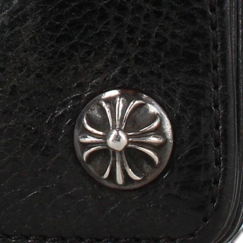 Chrome Hearts Strap Cross Ball Button Leather Wallet — view 5