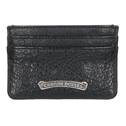 Chrome Hearts Double Side Scroll Label Leather Card Case