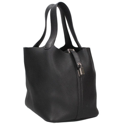 Hermes Picotin Lock MM Taurillon Clemence Noir Handbag MM