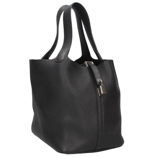 Hermes Picotin Lock MM Taurillon Clemence Noir Handbag MM