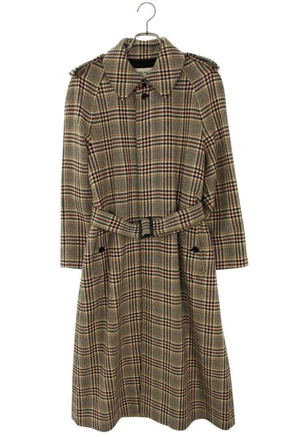 Celine Checkered Coat with Belt 36