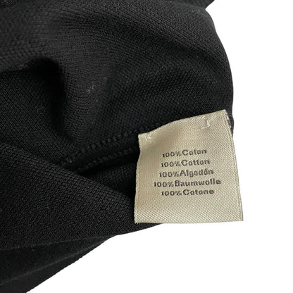 Hermes Embroidery Cotton Pique Crew Neck T-Shirt Black Short Sleeve Top — view 7