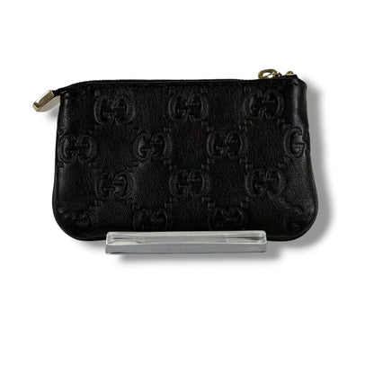 Gucci Micro Guccissima Key Ring Coin Purse Mini Wallet Black — view 3