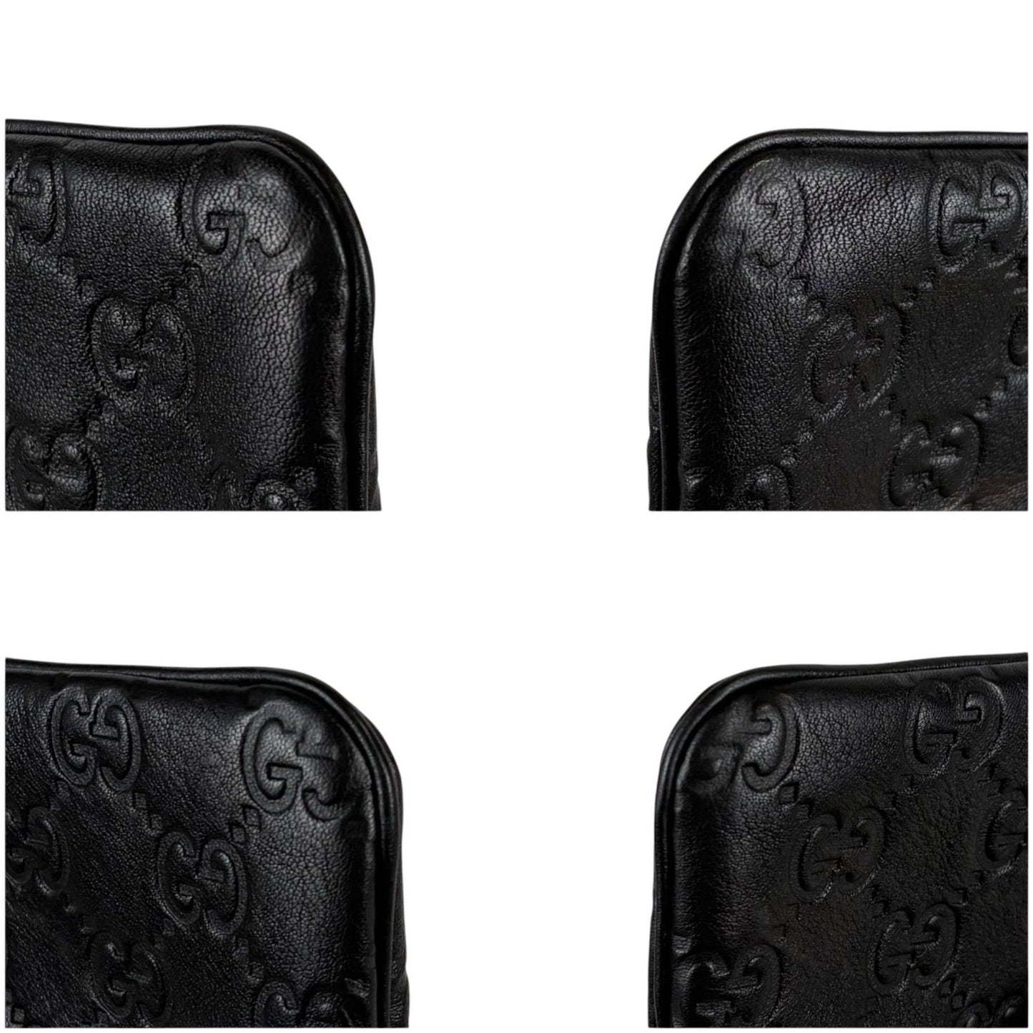 Gucci Micro Guccissima Key Ring Coin Purse Mini Wallet Black — view 7