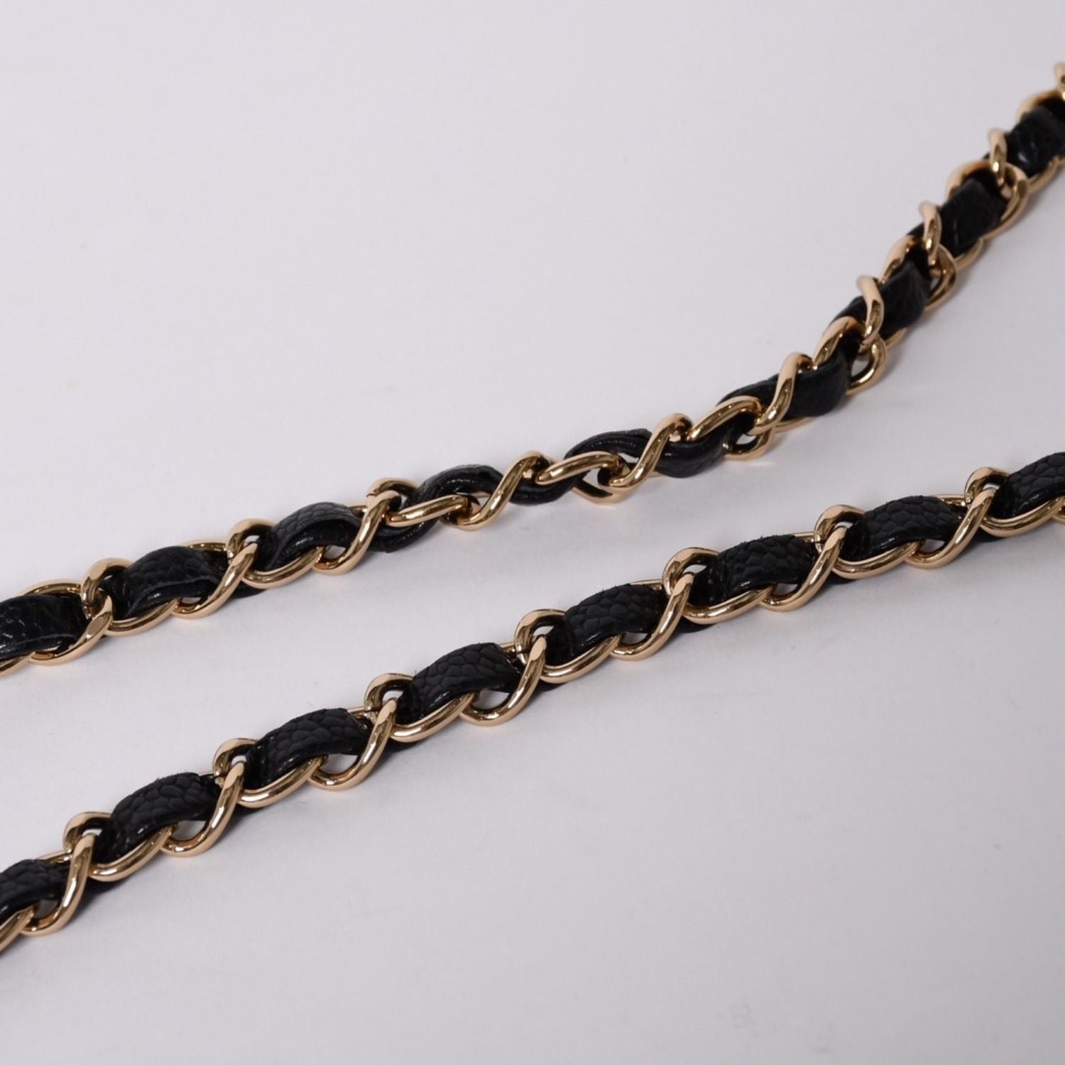 Chanel Mini Quilted Chain Shoulder Bag Caviar Leather Gold Black — view 7