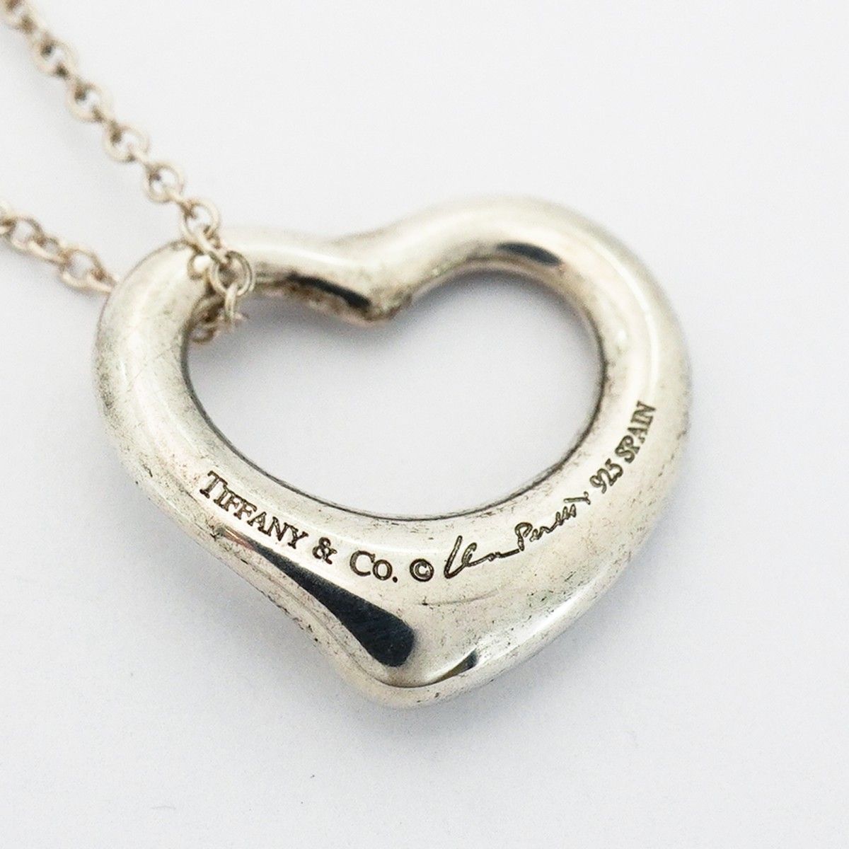 Tiffany & Co Necklace Open Heart 925 Sterling Silver — view 6