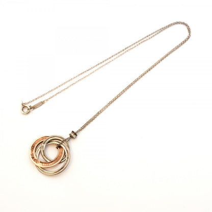 Tiffany & Co Necklace Triple Interlocking 925 Sterling Silver Gold Rubedo — view 3