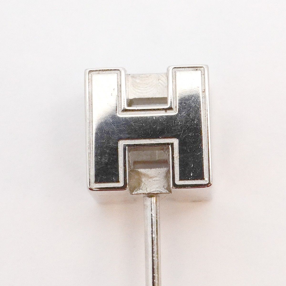 Hermes Earrings Cage Ash Metal Silver Blue — view 9