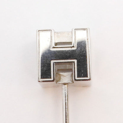 Hermes Earrings Cage Ash Metal Silver Blue — view 9