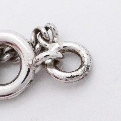 Chanel Necklace CC Logo Metal Silver White — view 6