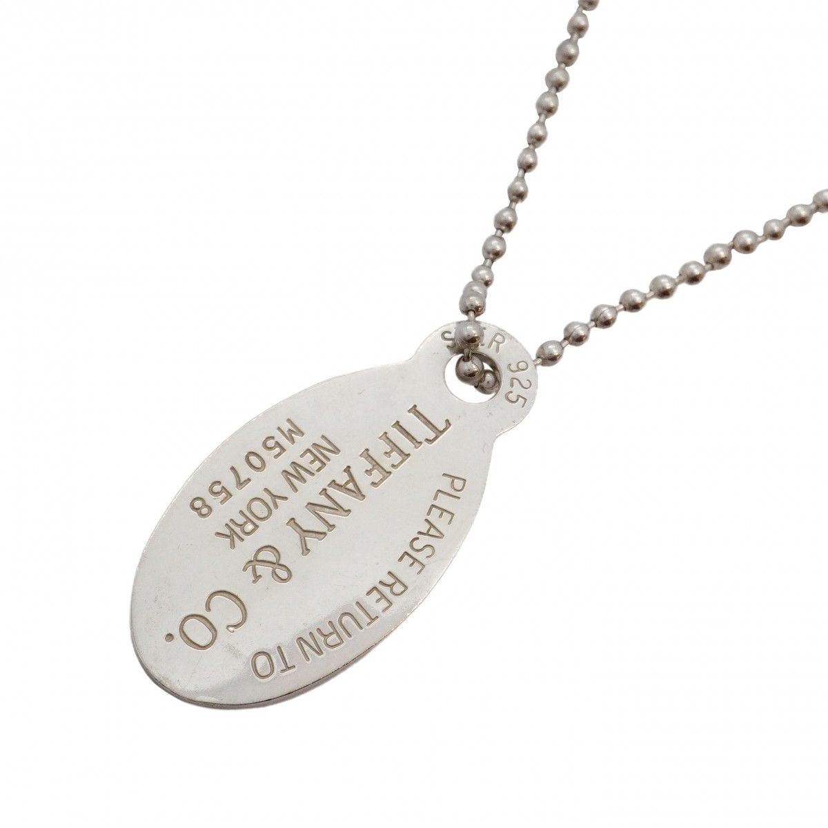Tiffany & Co Necklace Return to Oval 925 Sterling Silver
