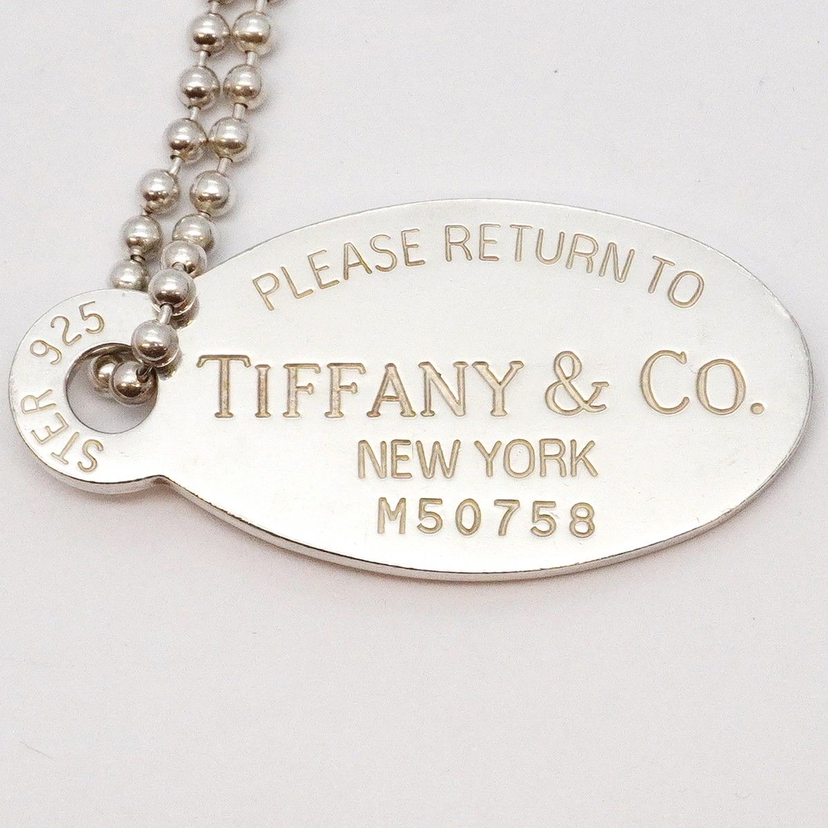 Tiffany & Co Necklace Return to Oval 925 Sterling Silver — view 7