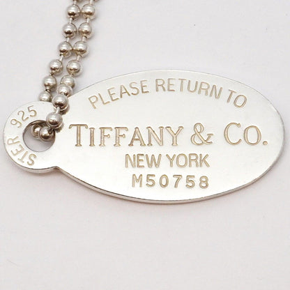 Tiffany & Co Necklace Return to Oval 925 Sterling Silver — view 7