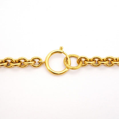 Chanel Necklace Vintage CC Logo Quilted Gold Plated — view 4