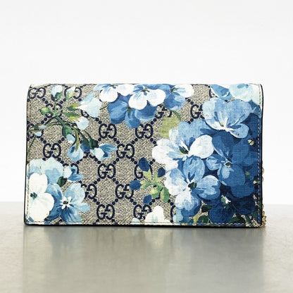 Gucci Shoulder Wallet GG Blue Mus Beige Gold — view 9