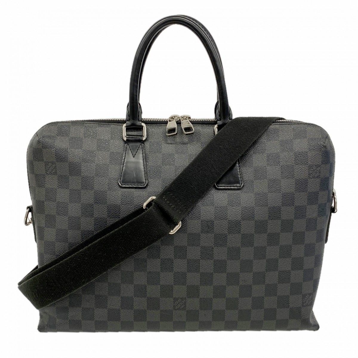 Louis Vuitton Business Bag Damier Graphite Porte Documents Jour Black 2-Way Bag
