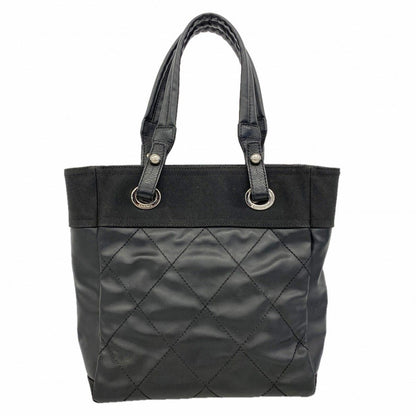 Chanel Tote Paris Biarritz Canvas Black Silver