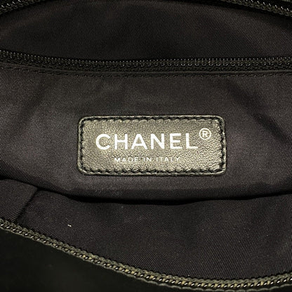 Chanel Tote Paris Biarritz Canvas Black Silver — view 5