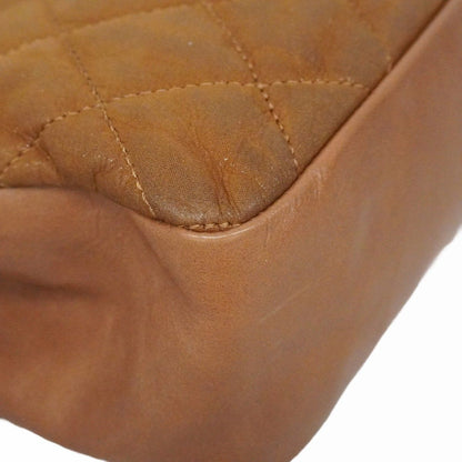 Chanel Shoulder Bag Quilted Sparkle Leather Brown Silver — view 6