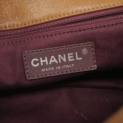 Chanel Shoulder Bag Quilted Sparkle Leather Brown Silver — view 5