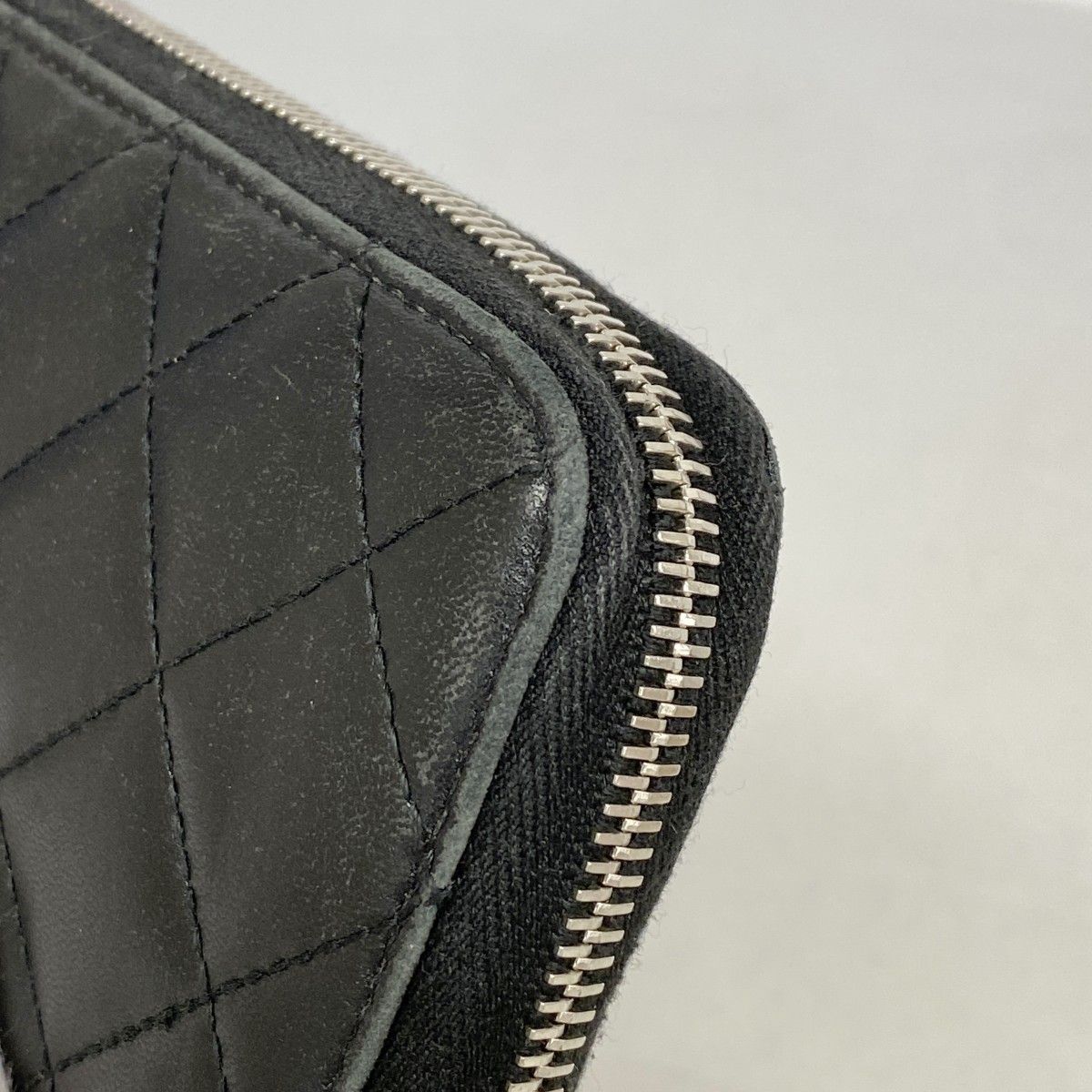Chanel Wallet Quilted Lambskin Black Silver — view 6