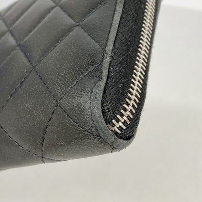 Chanel Wallet Quilted Lambskin Black Silver — view 5