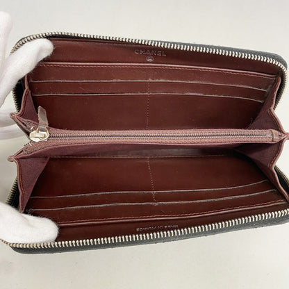 Chanel Wallet Quilted Lambskin Black Silver — view 3